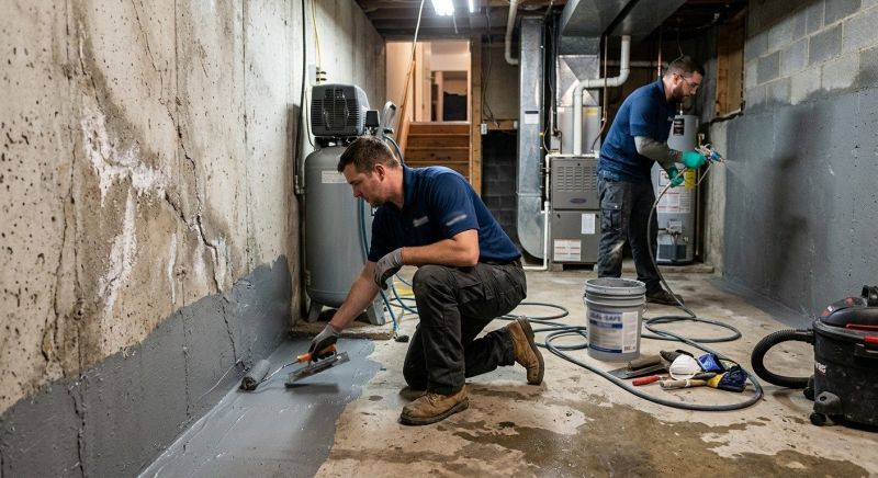 Basement Concrete Sealing in Fredericksburg, VA