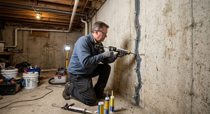 Basement Crack Repair in Greenville, SC