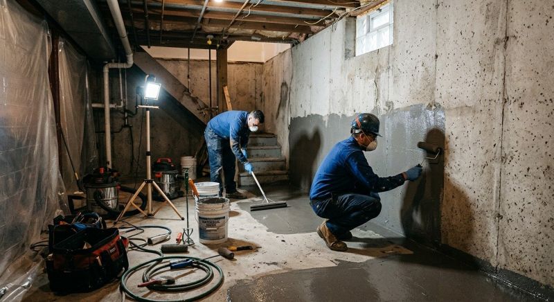 Basement Concrete Sealing in Fredericksburg, VA
