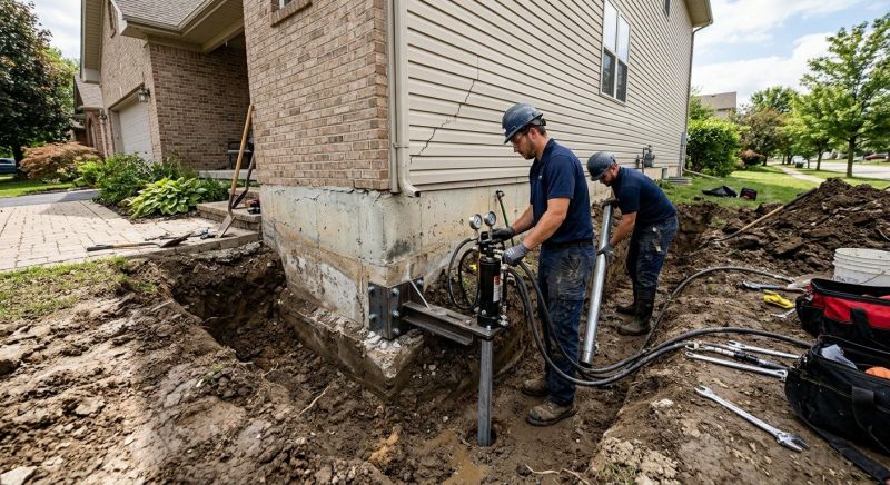 Foundation Settlement Repair in Greenville, SC