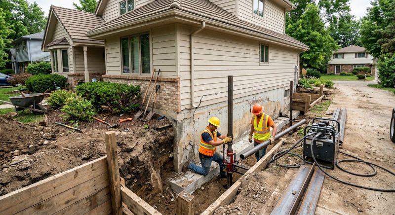 Foundation Settlement Repair in Greenville, SC