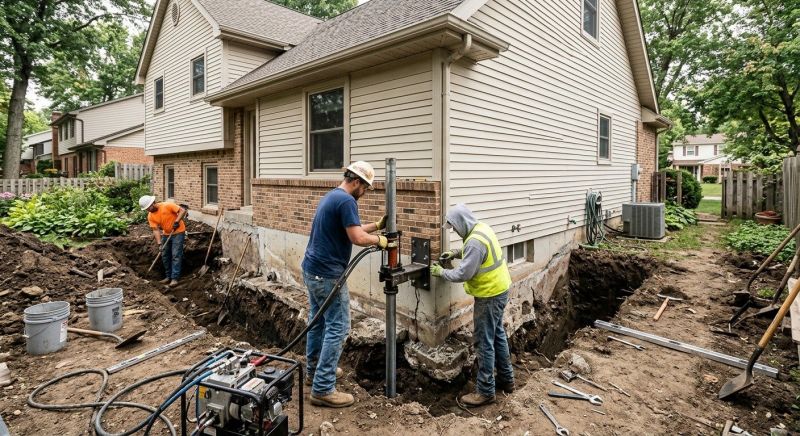 Foundation Settlement Repair in Greenville, SC