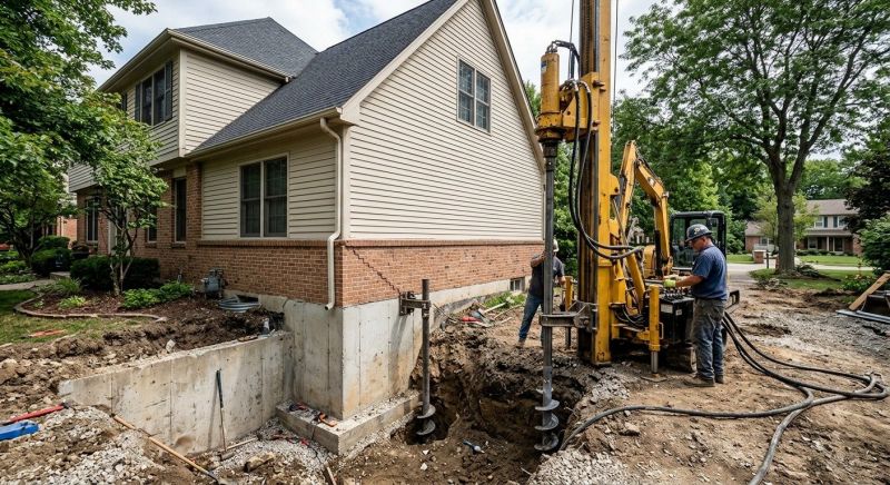 Helical Piers Installation in Greenville, SC